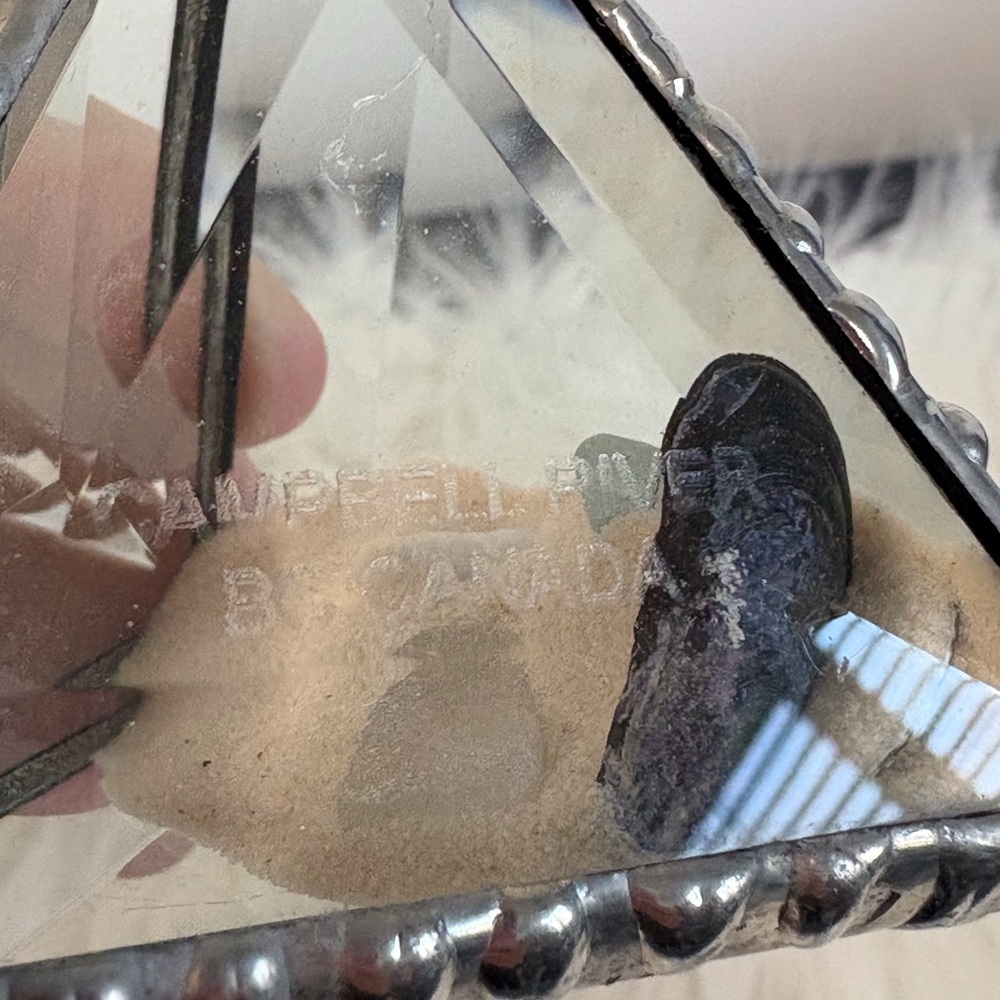 Triangular Glass Terrarium with Sand and Shells - Picture 5 of 7